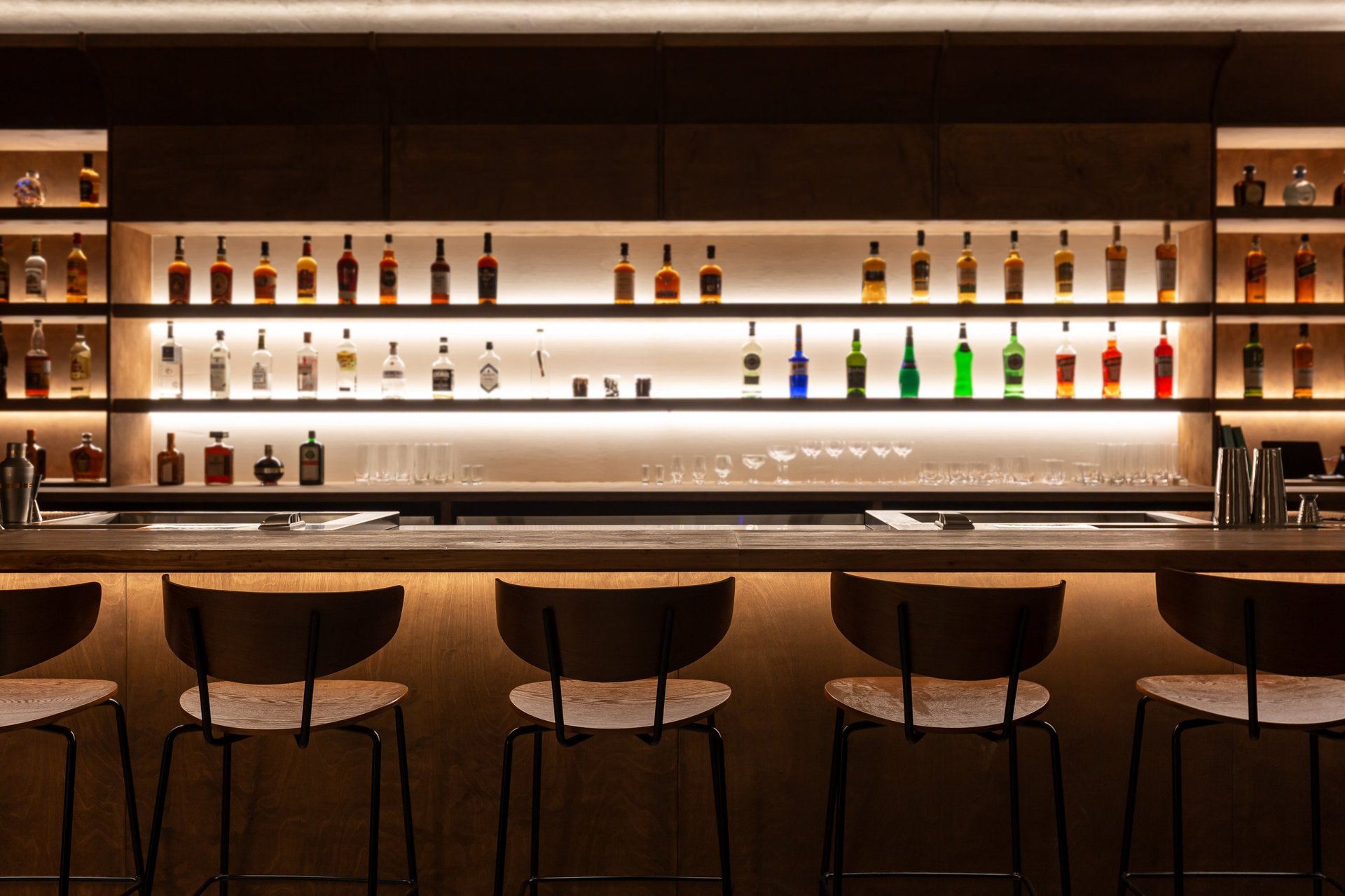 Luxury bar with drinks